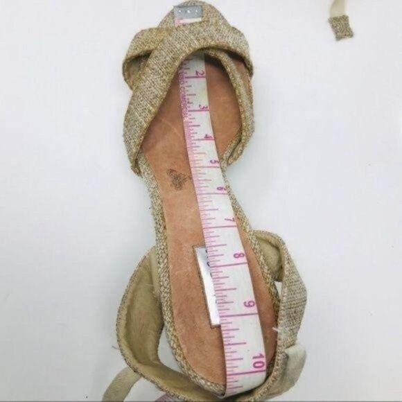 Halogen womans nude lace up Espadrille wedges sz 10 BoxP - Picture 6 of 8